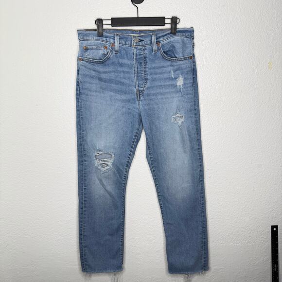 Levi's Womens Jeans Size 31 Wedgie Straight Light Wash Blue Denim High Rise - Picture 1 of 15